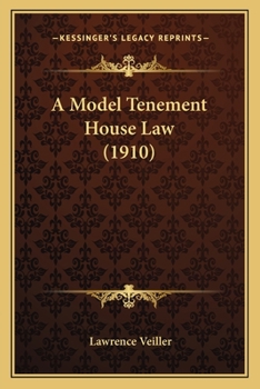 Paperback A Model Tenement House Law (1910) Book