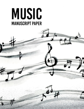 Paperback Wide Staff music Manuscript Paper: Music Manuscript Paper / White Marble Blank Sheet Music / Notebook for Musicians / Staff Paper / Composition Books Book