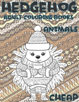 Paperback Adult Coloring Books Cheap - Animals - Hedgehog Book