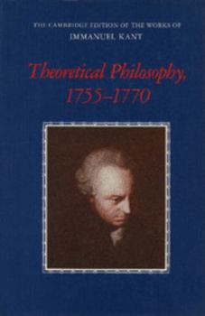 Paperback Theoretical Philosophy, 1755 1770 Book