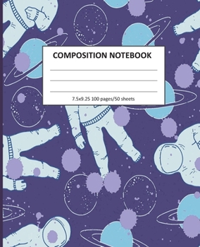 Paperback Composition Notebook: Wide Ruled Line Class Notebook, School Notebook, Homes School Notebook, Gift for Kids, Students, Teens, 7.5 x 9.25 inc Book