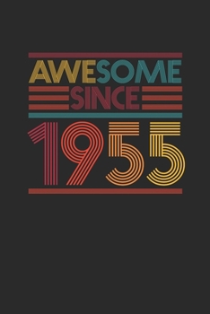 Awesome Since 1955: Graph Paper Notebook / Journal (6 X 9 - 5 Squares per inch - 120 Pages) - Birthday Gift Idea