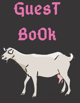 Guest Book goat: color goat Cover, Rustic Guest book For Wedding, for baby shower,for graduation,for birthday party,for house warming,for ... cover,goat lover ,cute goat,celebration party