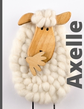 axelle: Checkered Notebook with Name for Girls and Women, XL 8.5"x 11", 120 Pages, Paperback.