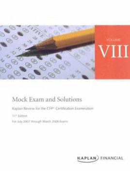 Paperback Mock Exam and Solutions: Kaplan Review for the CFP Certification Examination Book