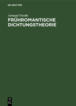 Hardcover Frühromantische Dichtungstheorie [German] Book