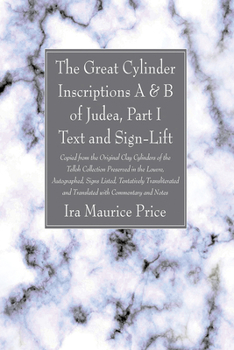 Paperback The Great Cylinder Inscriptions A & B of Judea, Part I Text and Sign-Lift Book