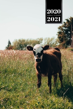 Cow Cattle Farming Farmer Week Planner Weekly Organizer Calendar 2020 / 2021 - Flowery Willow: Cute Wildlife Animal Pet Bullet Journal Notebook Diary in 6" x 9" Inch Pocket Size