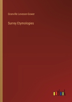 Paperback Surrey Etymologies Book