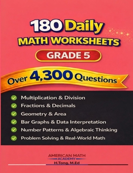 180 Daily Math Worksheets: Grade 5