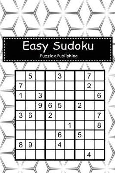 Paperback Easy Sudoku: Sudoku Puzzle Game For Beginers With Geometric line pattern abstract seamless background cover Book