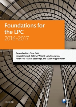 Paperback Foundations for the Lpc 2016-2017 Book