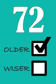 72 OLDER WISER: Funny Sarcastic Birthday Journal Blank Lined Notebook Journal 100 Page To Do Shopping List