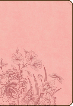 Imitation Leather CSB Large Print Compact Reference Bible, Optimal Type, Digital Study Edition, Pink Floral Leathertouch Book