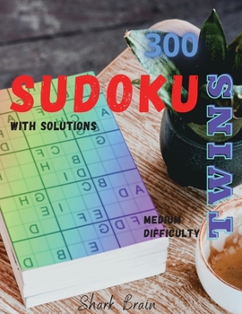 Paperback Sudoku Twins: 300 Sudoku Twins Alphabet Letters, Medium Difficulty, with Solutions Book