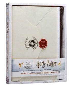 Hardcover Harry Potter: Hogwarts Acceptance Letter Journal and Wand Pen Set Book