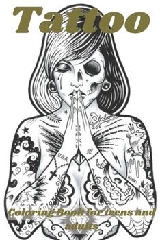 Paperback Tattoo Coloring Book for teens and adults [Large Print] Book