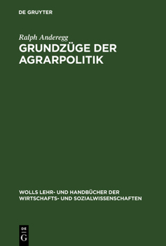 Hardcover Grundzüge der Agrarpolitik [German] Book