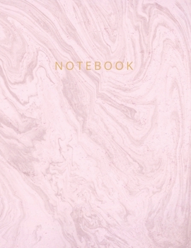 Notebook: Beautiful Pink Marble Notebook - Marble & Gold Journal | 150 Wide-ruled Pages | 8.5” x 11” - A4 Size (Marble and White Collection - Journal, ... Composition Book) (Notebook Wide ruled)