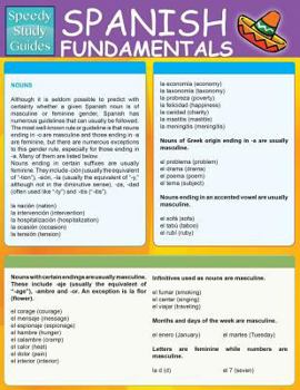 Paperback Spanish Fundamentals 1 (Speedy Study Guides: Academic) Book