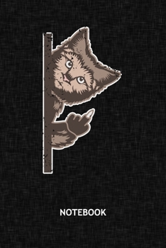 Paperback Notebook: Cat Lover Note Book Grid-lined 6x9 - Cats Journal A5 Gridded - Cat Owner Planner Cheeky Cat 120 Pages SQUARED - Funny Book