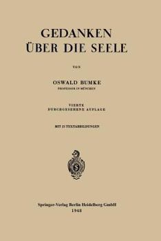 Paperback Gedanken Über Die Seele [German] Book