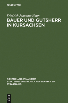 Hardcover Bauer und Gutsherr in Kursachsen [German] Book