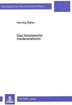 Paperback Das Franzoesische Insiderstrafrecht [German] Book