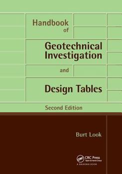 Hardcover Handbook of Geotechnical Investigation and Design Tables: Second Edition Book