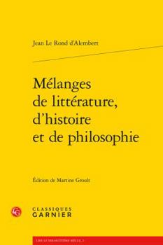 Paperback Melanges de Litterature, d'Histoire Et de Philosophie [French] Book