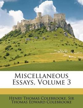 Paperback Miscellaneous Essays, Volume 3 Book