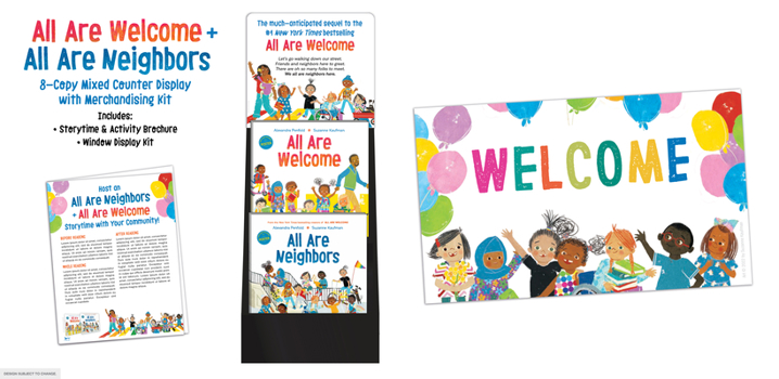 All Are Welcome/All Are Neighbors 8-Copy Mixed Counter Display with Merchandising Kit
