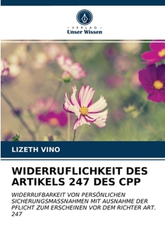Paperback Widerruflichkeit Des Artikels 247 Des Cpp [German] Book