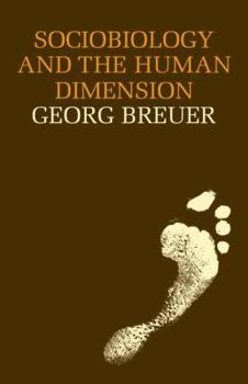 Paperback Sociobiology and the Human Dimension Book
