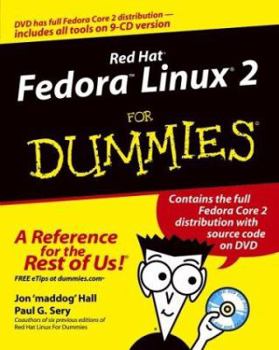 Paperback Red Hat Fedora Linux 2 for Dummies [With DVD] Book