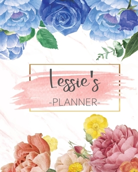 Paperback Lessie's Planner: Monthly Planner 3 Years January - December 2020-2022 - Monthly View - Calendar Views Floral Cover - Sunday start Book