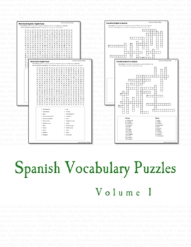 Paperback Spanish Vocabulary Puzzles - Volume 1 Book