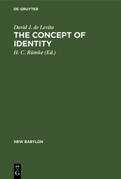 Hardcover The Concept of Identity Book