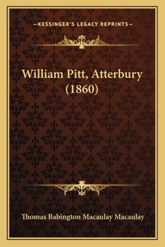 Paperback William Pitt, Atterbury (1860) Book
