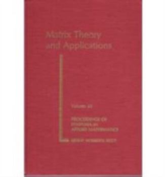 Hardcover Matrix Theory and Applications Book
