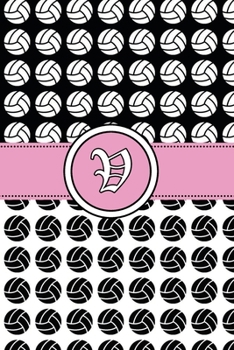 V: Volleyball Notebook Monogram Initial V Personalized Volleyball Gift for Players Coach Students Teachers (Volleyball Lovers)