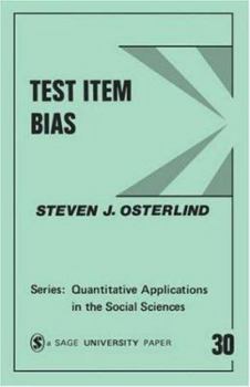Paperback Test Item Bias Book