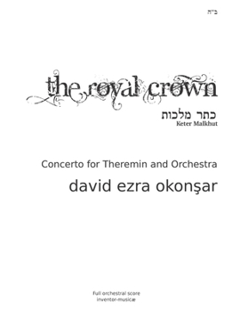 Paperback The Royal Crown (Keter Malkhut): Concerto for Theremin and Orchestra Book