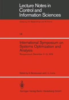 Paperback International Symposium on Systems Optimization and Analysis: Rocquencourt, December 11-13, 1978 [German] Book