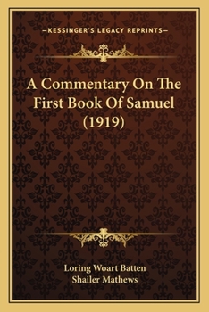 Paperback A Commentary On The First Book Of Samuel (1919) Book