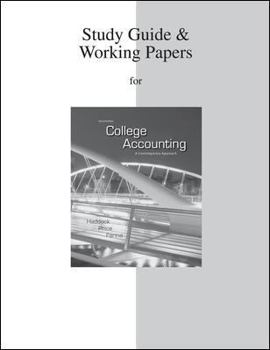 Paperback College Accounting: A Contemporary Approach: Study Guide & Working Papers Book