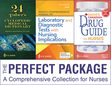 Paperback Perfect Package: Vallerand Canadian Drug Guide 18e & Van Leeuwen Comp Man Lab & DX Tests 10e & Tabers Med Dict 24e Book
