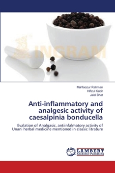 Paperback Anti-inflammatory and analgesic activity of caesalpinia bonducella Book