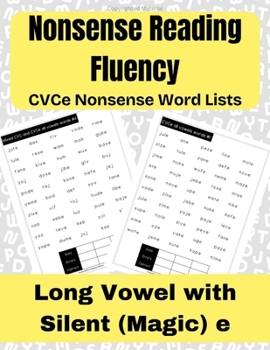 Paperback Nonsense Reading Fluency: CVCe Nonsense Word Lists Book
