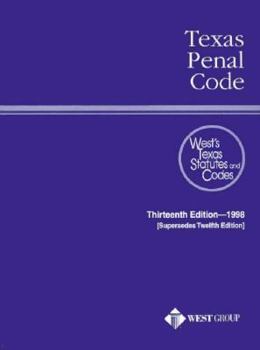 Paperback Texas Penal Code 1998 Book